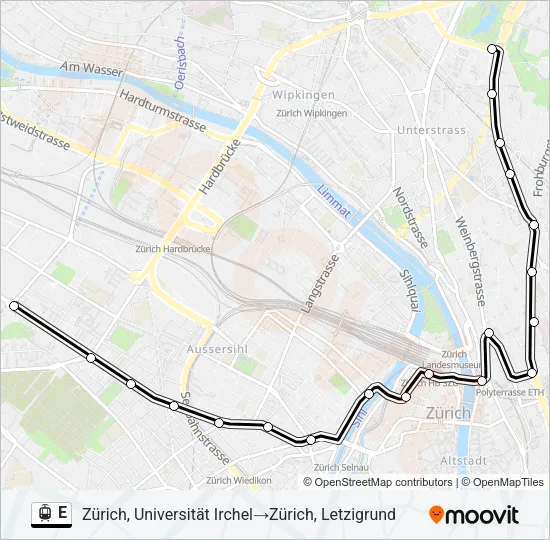 E Light Rail Line Map