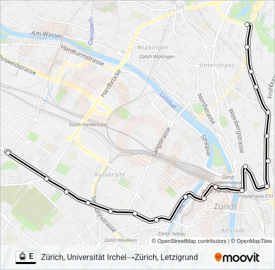 E Light Rail Line Map