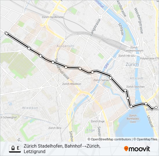E Light Rail Line Map