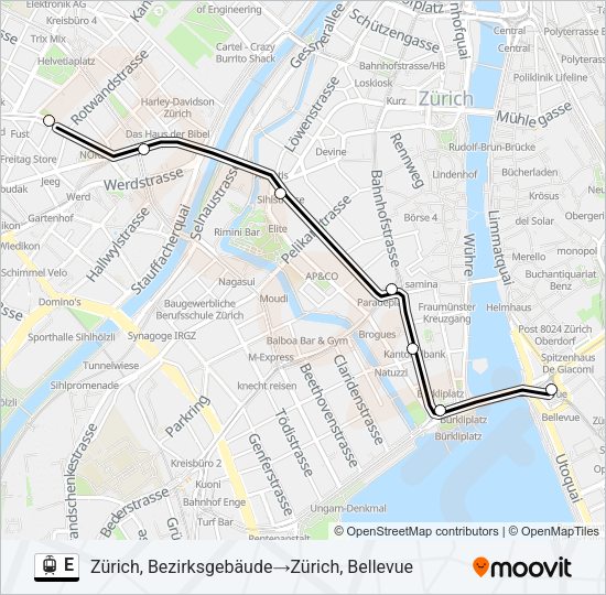 E Light Rail Line Map