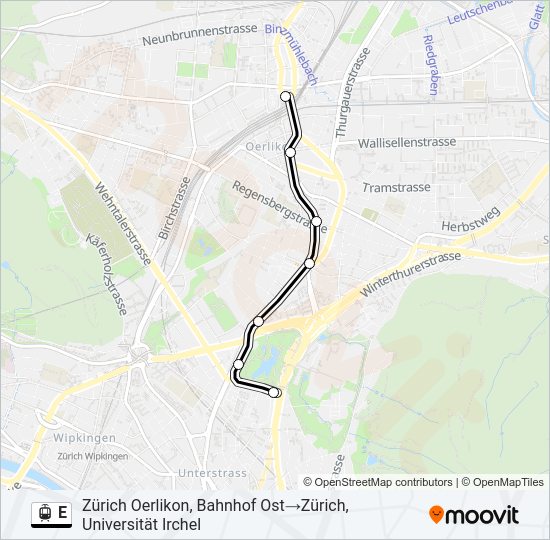 E Light Rail Line Map