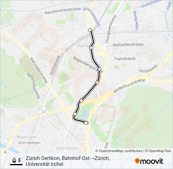 E Light Rail Line Map