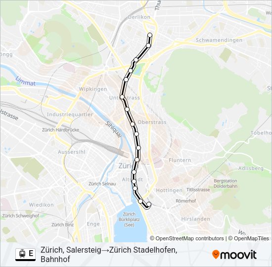 E Light Rail Line Map