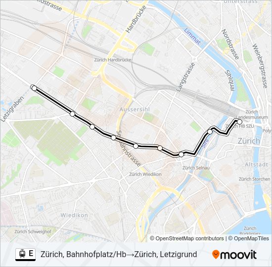E Light Rail Line Map