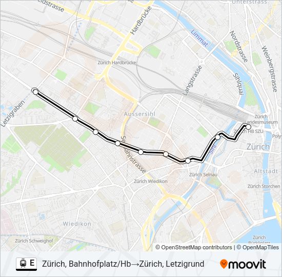 E Light Rail Line Map