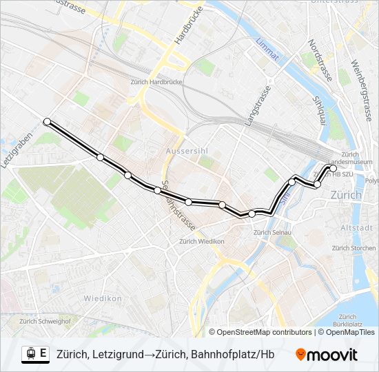 E Light Rail Line Map