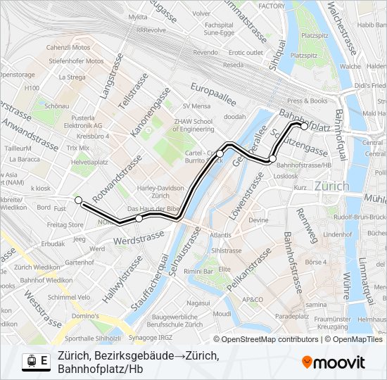 E Light Rail Line Map
