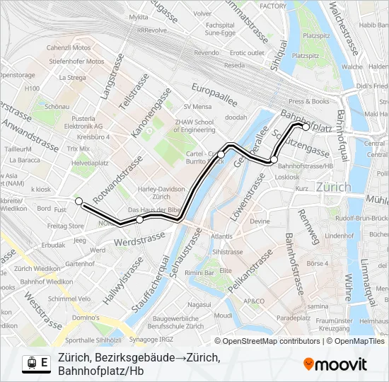 E Light Rail Line Map