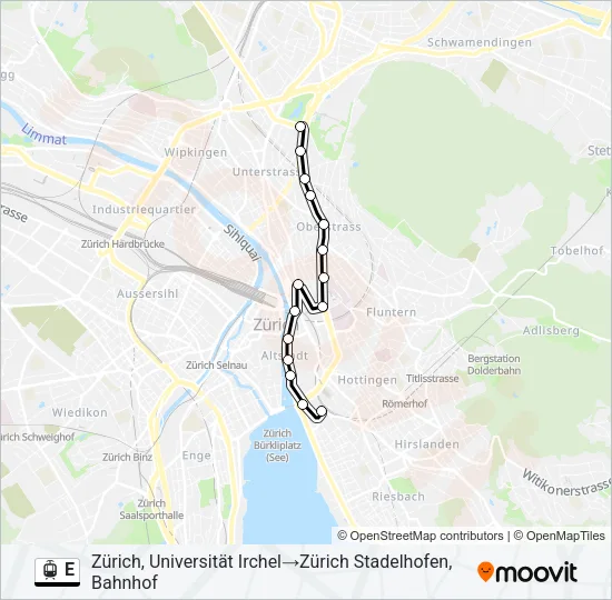 E Light Rail Line Map