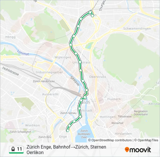 11 Bus Line Map