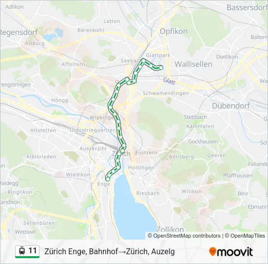 11 Bus Line Map