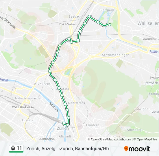 11 Bus Line Map