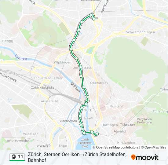11 Bus Line Map
