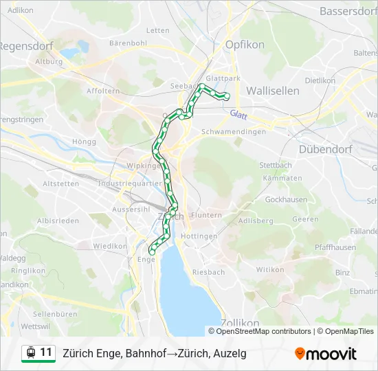 11 Bus Line Map