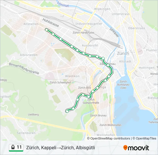 11 Bus Line Map