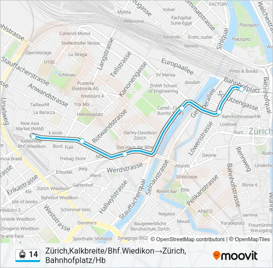 14 Light Rail Line Map