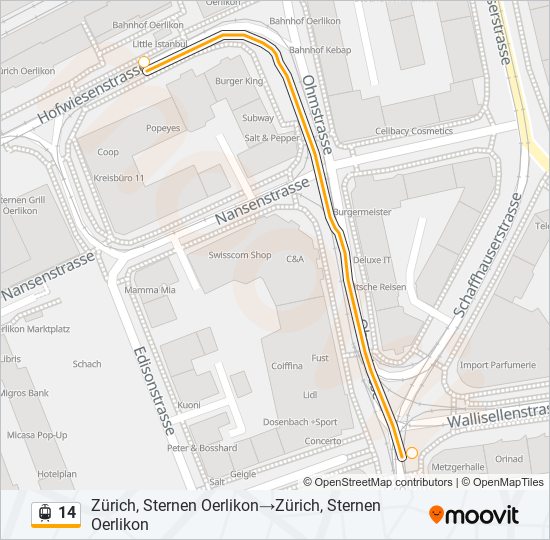 14 light rail Line Map