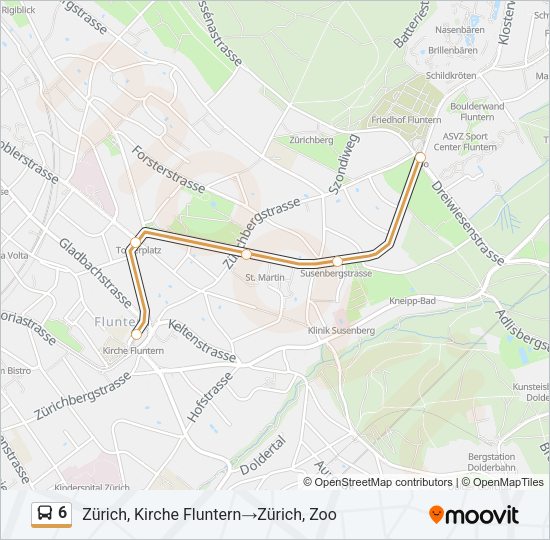 6 Bus Line Map