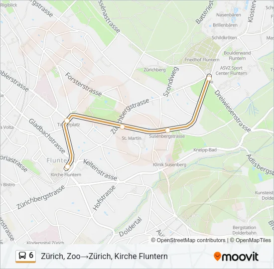 6 Bus Line Map