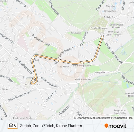 6 Bus Line Map