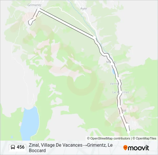 456 Bus Line Map