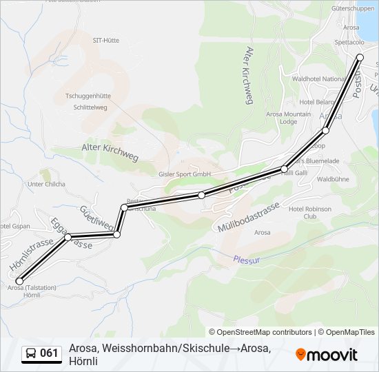 061 Bus Line Map