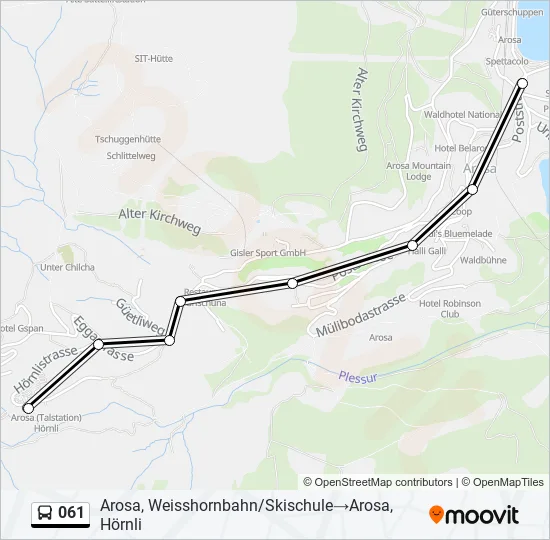 061 Bus Line Map