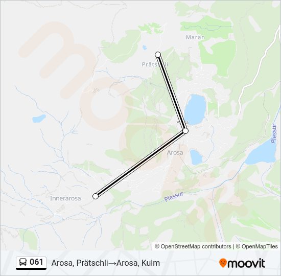 061 Bus Line Map