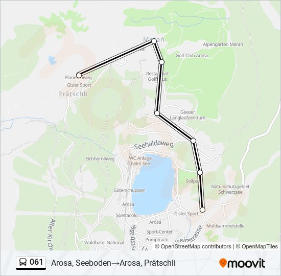 061 Bus Line Map