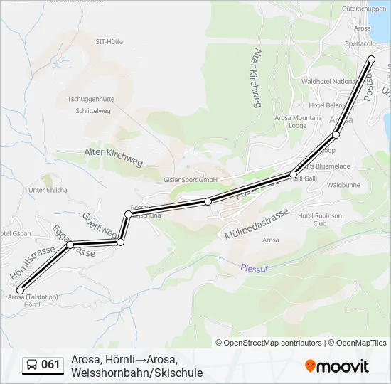 061 Bus Line Map