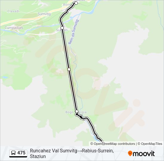 475 Bus Line Map