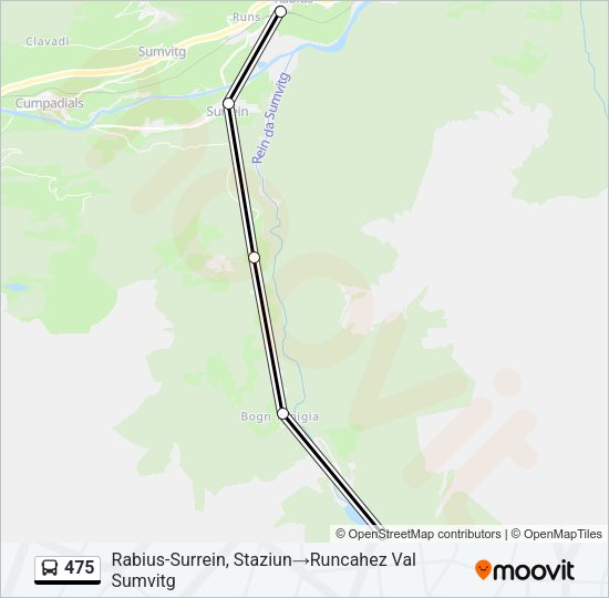 475 Bus Line Map