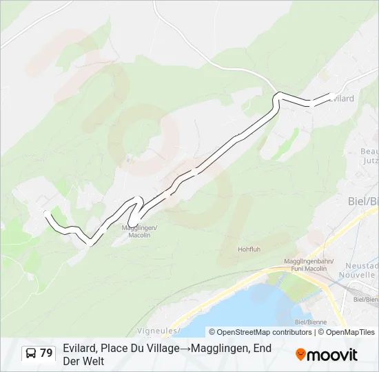 Plan de la ligne 79 de bus