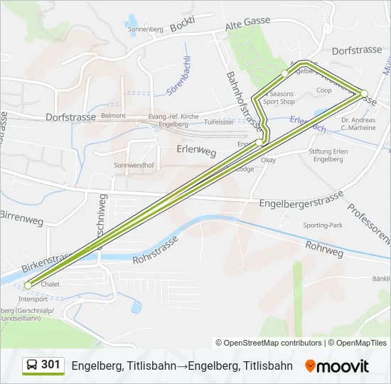301 Bus Line Map