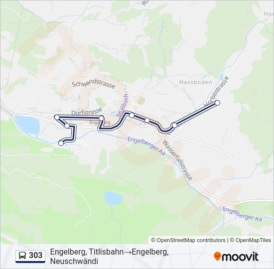 303 Bus Line Map
