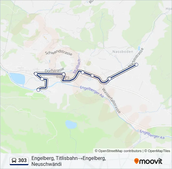 303 Bus Line Map