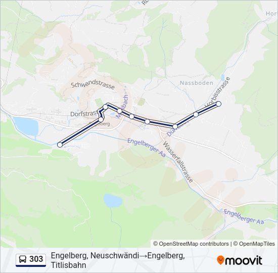 303 Bus Line Map