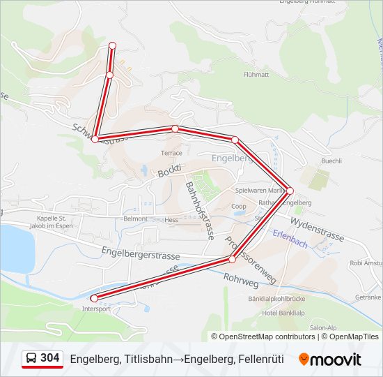 304 Bus Line Map