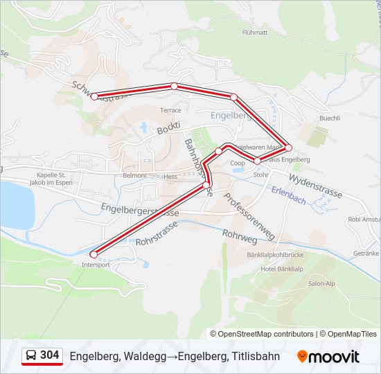 304 Bus Line Map