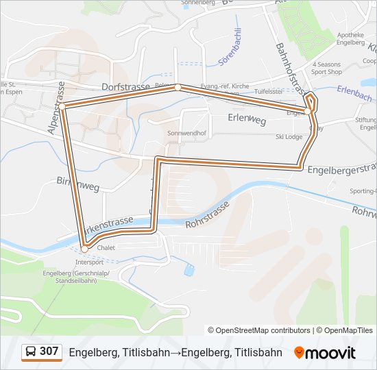307 Bus Line Map
