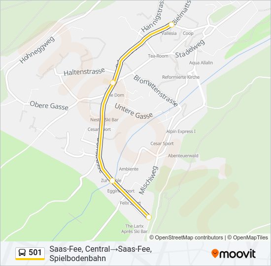 501 Bus Line Map