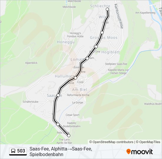503 Bus Line Map