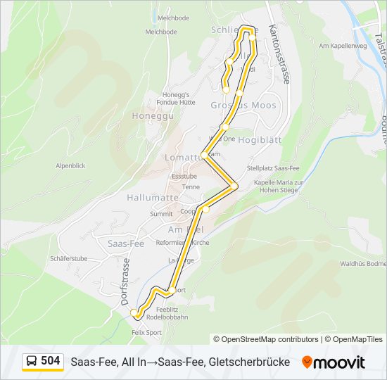 504 Bus Line Map