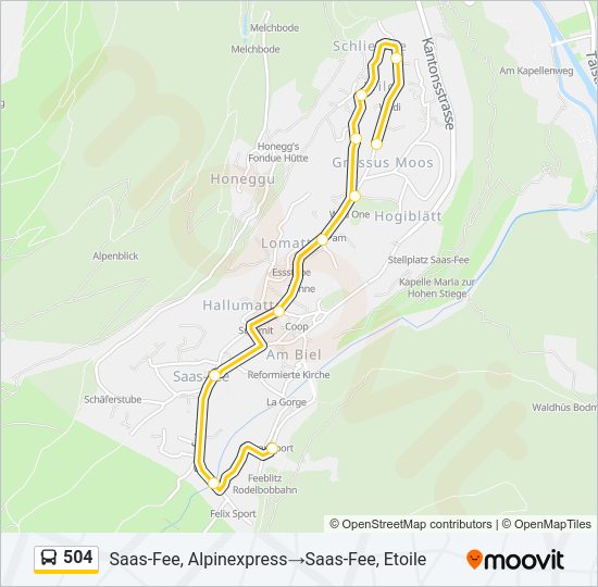 504 Bus Line Map