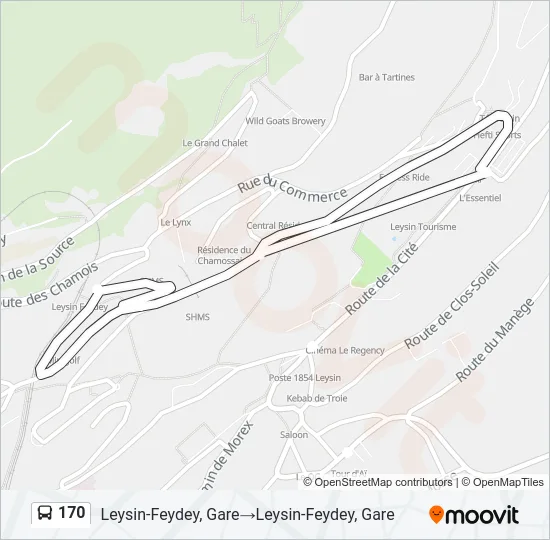 170 Bus Line Map