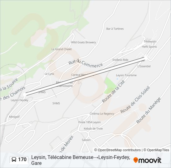 170 Bus Line Map