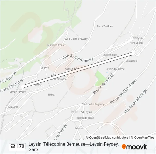 170 Bus Line Map