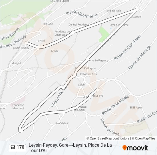 170 Bus Line Map