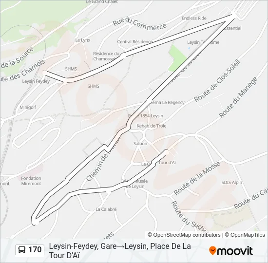 170 Bus Line Map