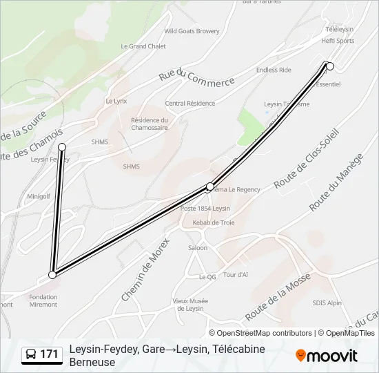 171 Bus Line Map
